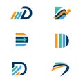 D logos symbolizing growth