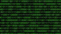3D LOOP 0 AND 1 MOVING BG ANIMATION FOR CYBERSECURITY Royalty Free Stock Photo