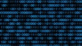 3D LOOP 0 AND 1 MOVING BG ANIMATION FOR CYBERSECURITY Royalty Free Stock Photo