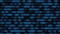 3D LOOP 0 AND 1 MOVING BG ANIMATION FOR CYBER SECURITY. Royalty Free Stock Photo