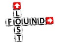 3D Lost Found Crossword