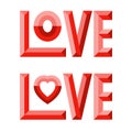 3d Love composition Royalty Free Stock Photo