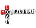 3D Love Yourself Crossword on white background Royalty Free Stock Photo