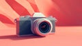 3d low poly style camera absorption Royalty Free Stock Photo