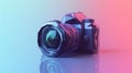 3d low poly style morphing camera Royalty Free Stock Photo