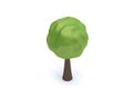 3d low poly tree cartoon style pine concept 3d render