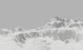 3D low polygon ice mountain. Glacial landform. Ice terrain