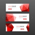 3d lowpoly solid abstract corporate banner template.