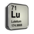 3d Lutetium element Royalty Free Stock Photo