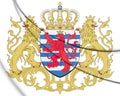 3D Luxembourg coat of arms. Royalty Free Stock Photo