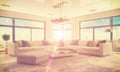 3d - luxury modern loft apartment - retro style - shot 45 Royalty Free Stock Photo