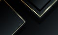 3d luxury rectangles with gold lines background Royalty Free Stock Photo