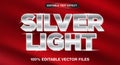 3d luxury silver Light editable vector text effect Royalty Free Stock Photo