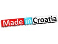 3D Made in Croatia over white background