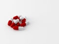 3d maded pills on a white background Royalty Free Stock Photo
