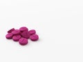 3d maded pills on a white background Royalty Free Stock Photo
