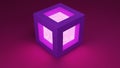 3D Magician Cube Illustration Royalty Free Stock Photo