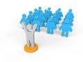 3d man addressing a group. Royalty Free Stock Photo