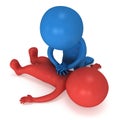 3d Man doing CPR First Aid. Royalty Free Stock Photo