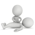 3d man doing cpr first aid Royalty Free Stock Photo