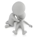 3d man doing cpr first aid Royalty Free Stock Photo