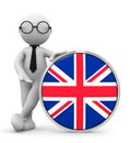 3d man english course professor Royalty Free Stock Photo