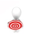 3d man holding target board in hands concept Royalty Free Stock Photo