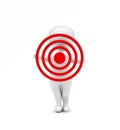3d man holding target in hands concept Royalty Free Stock Photo