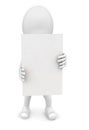 3d man holding well bucket concept