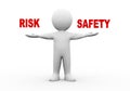 3d man open hands risk safety Royalty Free Stock Photo