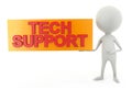 3d man tech support concept Royalty Free Stock Photo