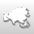 3D map of Asia continent Royalty Free Stock Photo