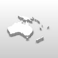 3D map of Australia continent Royalty Free Stock Photo