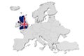 3D map, flag - Great Britain