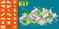 Isometric block map construction elements set for game resource, Vector illustrator