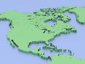 A 3D map of North America