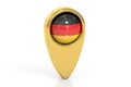 3D map pointer with flag of Germany