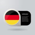 3D Map Pointer Flag Nation of Germany with Description Text