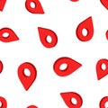 3D map pointer icon seamless pattern background. Business concept vector illustration. Gps navigation mark pointer destination Royalty Free Stock Photo