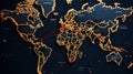 A 4D map showcasing international shipping routes, complete with real-time weather updates and geopolitical hotspots