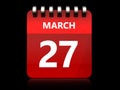 3d 27 march calendar