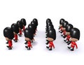 3d Marhcing formation of Coldstream Guards side view