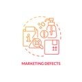 2D marketing defects gradient icon concept
