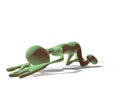 3D martian character prostrate