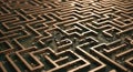 3D Maze on Electronic Circuit Board, Technology and Complexity Royalty Free Stock Photo