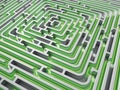 3D Maze with green path
