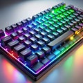 3D mechanical keyboard with customizable LED keycaps