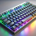 3D mechanical keyboard with customizable LED keycaps