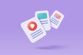 3D media data with video and photo gallery library. Searching image and video files in database. Document management soft,