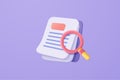 3d media file management concept. Searching image and video files in database. Document management soft, document flow app, Royalty Free Stock Photo